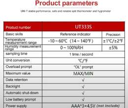 Termo-hiqromet  UNI-T UT 333S