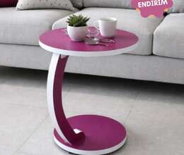 Təkərli yan jurnal masası Endirimlə