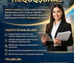 Hüquqşünas axtarılır