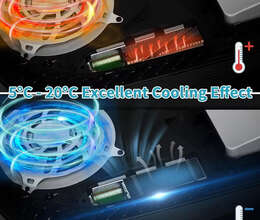 Радиатор для M.2 NVMe 2280 SSD с термопрокладками