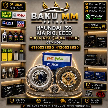 Hyundai I30 / Kia Rio / Ceed Mufta Dəsti Çaşka Feredo (4110023580 4130023580) – HYUNDAI KIA EHTIYAT – Ehti… – ucuztap.az