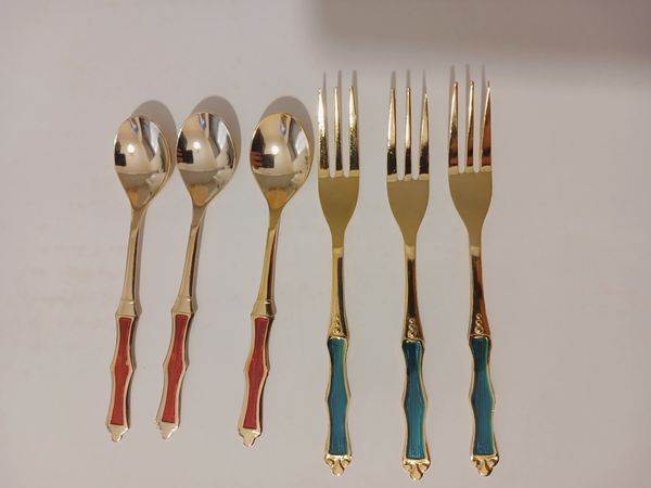 Qızılı Desert Üçün Çəngəl Bıçaq Dəsti