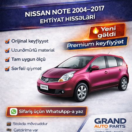 Nissan Note ehtiyat hissələri