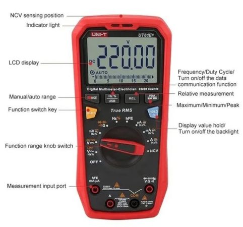 Rəqəmsal Multimetr Model: UNI-T UT 61E