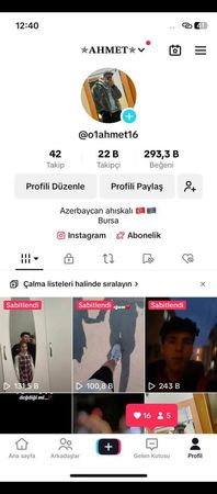 Tiktok Hesabı Satışı — İşlənmiş