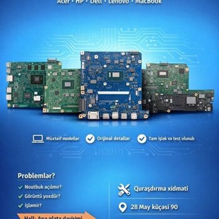 Noutbuk üçün Ana Platalar (Motherboardlar)