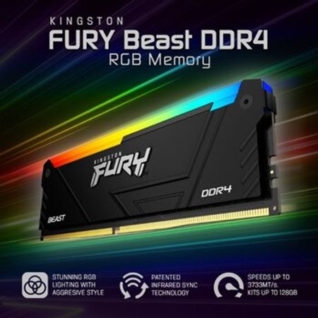 Operativ yaddaş Kingston FURY Beast RGB DDR4-3600 16GB – Masaüstü kompüterlər – ucuztap.az