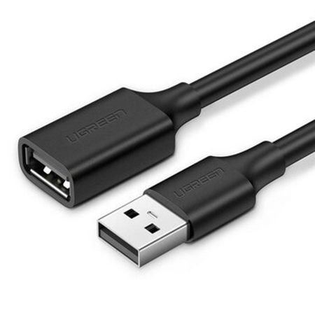 USB kabel uzadıcı 10314 UGREEN USB 2.0 A Male to A Female Cable 1m (Black) US103 – Kompüter aksesuarları – ucuztap.az