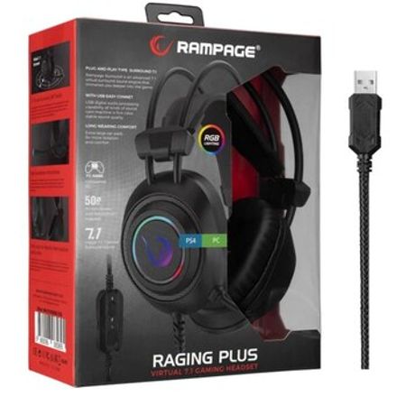 Qulaqlıq Rampage RAGING PLUS 7.1 RGB Gaming – Audio və video – ucuztap.az