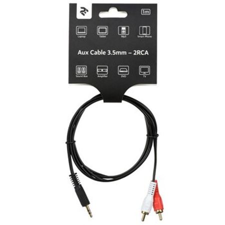 AUX kabeli "2E Cable 2RCA W33291M"