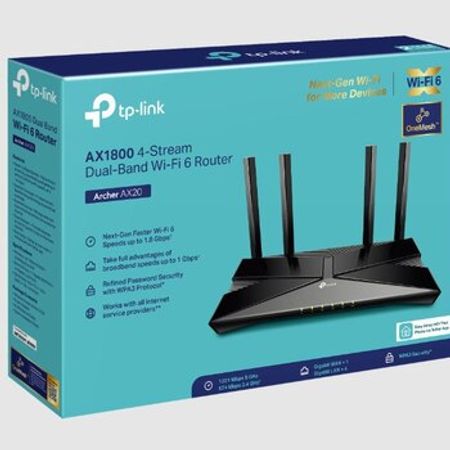 Router TP-Link Archer AX20 AX1800 Dual Band Wi‑Fi 6 – Şəbəkə avadanlıqları – ucuztap.az