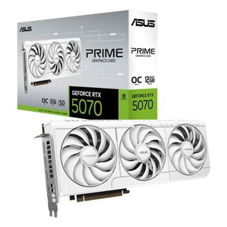 Video kart ASUS PRIME GeForce RTX 5070 12GB GDDR7 OC Edition White – Masaüstü kompüterlər – ucuztap.az