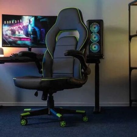 Oyun kreslosu 2E Chair HEBI black-green – Divanlar və kreslolar – ucuztap.az