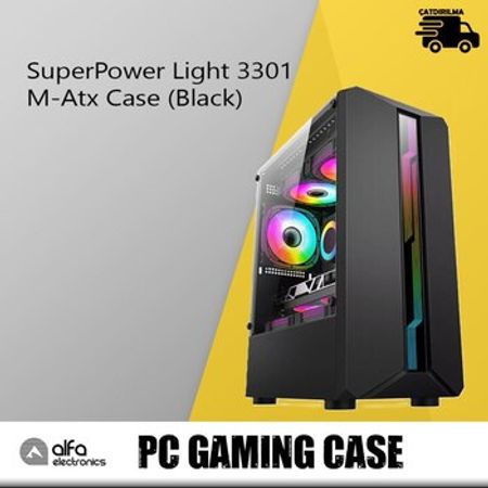 Gaming Case SuperPower Light 3301 M-Atx (Black) – Masaüstü kompüterlər – ucuztap.az