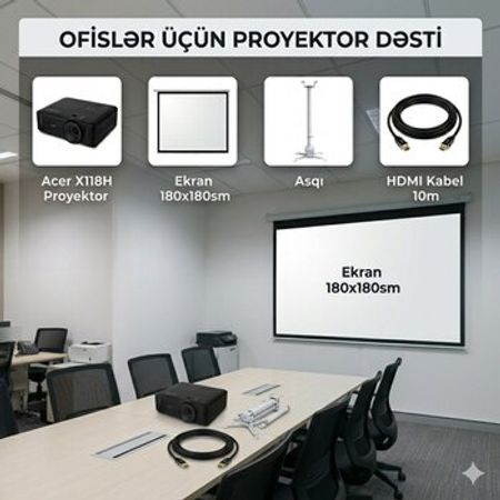 Ofislər üçün proyektor dəsti – Audio və video – ucuztap.az