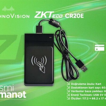 ZKTeco CR20E USB Card Reader – Təhlükəsizlik avadanlığı – ucuztap.az