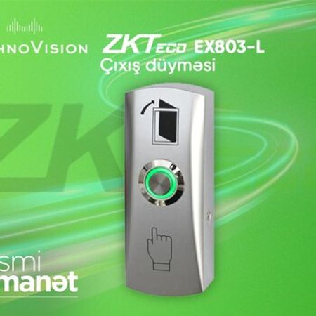 ZKTeco EX803-L Exit Button – Təhlükəsizlik avadanlığı – ucuztap.az