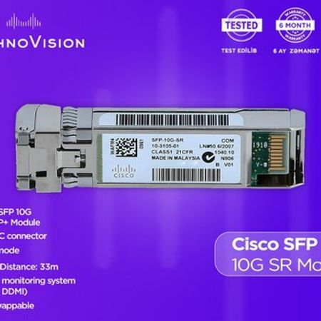 Cisco SFP 10G SR Module – Şəbəkə avadanlıqları – ucuztap.az