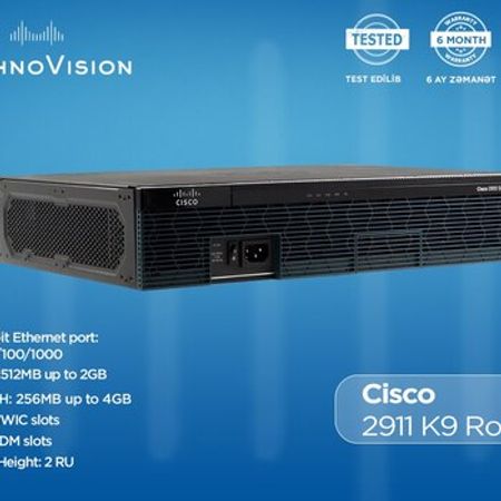 Cisco 2911 K9 Router – Şəbəkə avadanlıqları – ucuztap.az