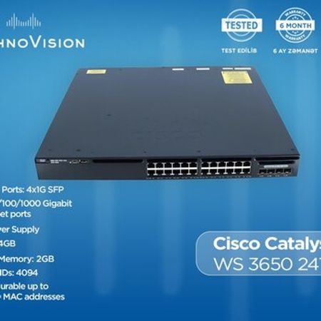 Cisco Catalyst WS 3650 24TS S – Şəbəkə avadanlıqları – ucuztap.az