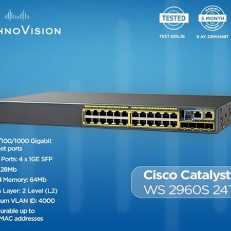 Cisco Catalyst WS 2960S 24TS L – Şəbəkə avadanlıqları – ucuztap.az