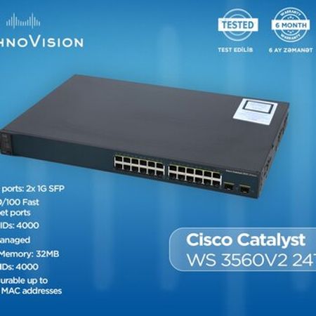 Cisco Catalyst WS 3560V2 24TS S – Şəbəkə avadanlıqları – ucuztap.az