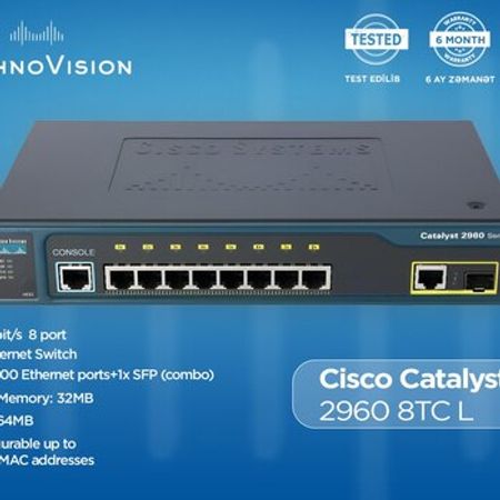 Cisco Catalyst WS 2960 8TC L – Şəbəkə avadanlıqları – ucuztap.az
