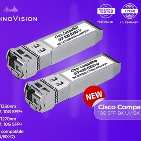 Cisco Compatible 10G SFP BX U / BX D 80km – Şəbəkə avadanlıqları – ucuztap.az