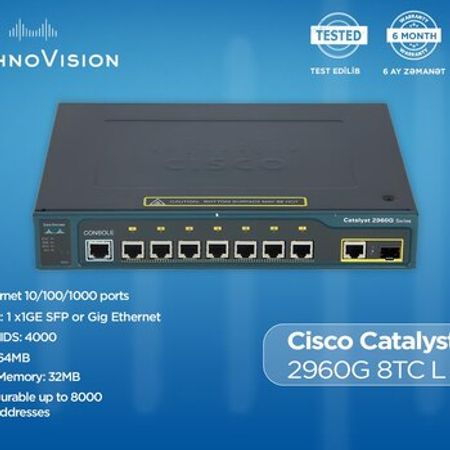 Cisco Catalyst WS 2960G 8TC L – Şəbəkə avadanlıqları – ucuztap.az