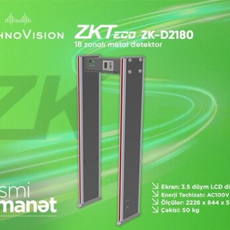 ZKTeco ZK-D2180 Through Metal Detector 18 zone (gate) – Təhlükəsizlik avadanlığı – ucuztap.az