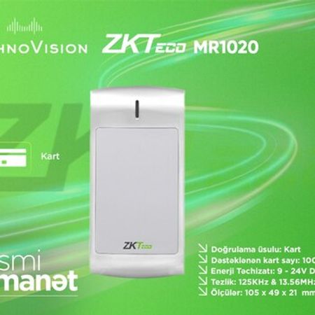 ZKTeco MR1020 Card Reader – Təhlükəsizlik avadanlığı – ucuztap.az