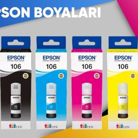 Printer boyası "Epson 106 (QARA/GÖY/SARI/QIRMIZI)"
