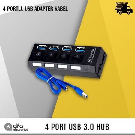 4 Portlu USB Adapter Kabel