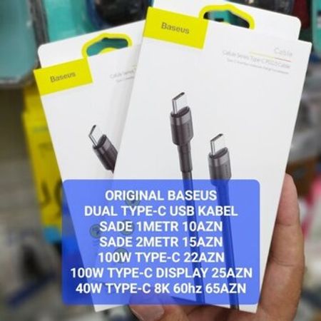 Dual Type-C USB kabel Baseus – Telefonlar – ucuztap.az