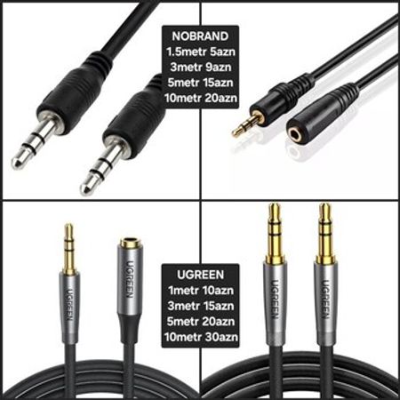 AUX kabel və AUX uzadıcı