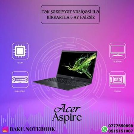 Noutbuk "Acer i3 7th"
