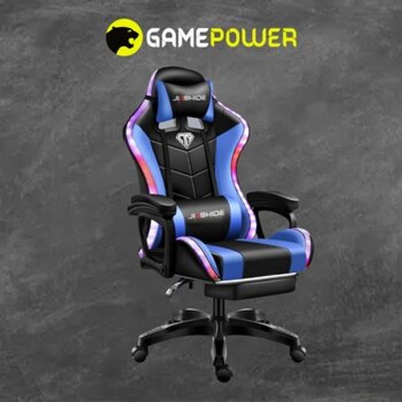 Oyunçu kreslosu JIASHIDE Qara,Mavi,Qırmızı,Çəhrayı (LED işıqlandırma, səs sistemi)