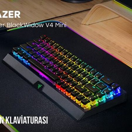 Mini mexaniki oyun klaviaturası "Razer BlackWidow V4"