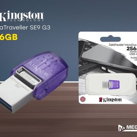 Kingston 256 GB Datatraveler Microduo 3C 200Mb/s Dual USB-A + USB-C DTDUO3CG3/256GB-N