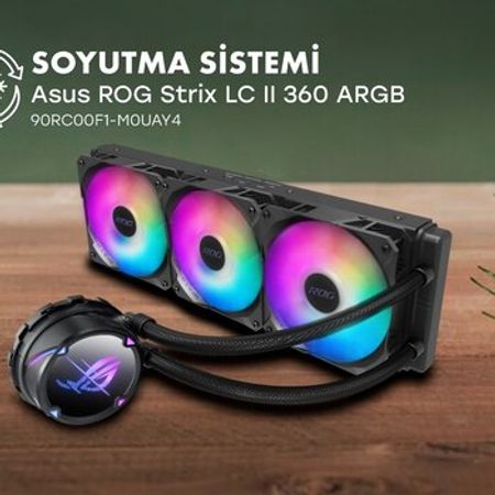 Su soyutma sistemi "Asus ROG Strix LC II 360 ARGB 90RC00F1-M0UAY4"