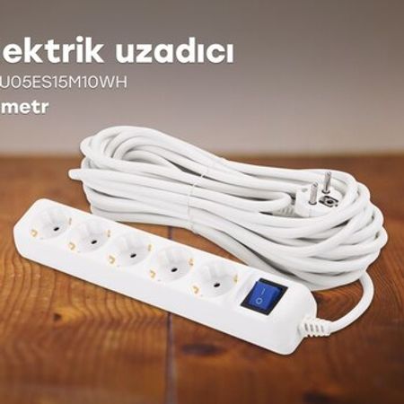 Elektrik Uzadıcı 2E U05ES15M10WH
