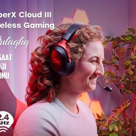 Qulaqlıq "HyperX Cloud III Wireless Gaming Black 77Z45AA"