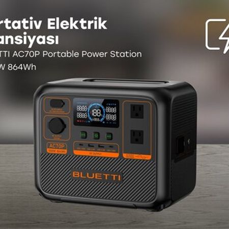Portativ elektrik stansiyası "BLUETTI AC70P Portable Power Station | 1000W 864Wh"