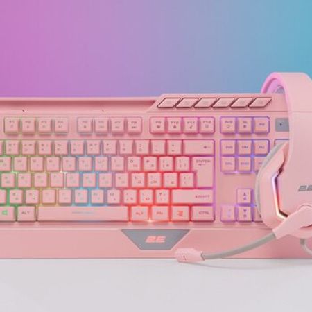 Gaming keyboard "2E KG315 2E-KG315UPK Pink"