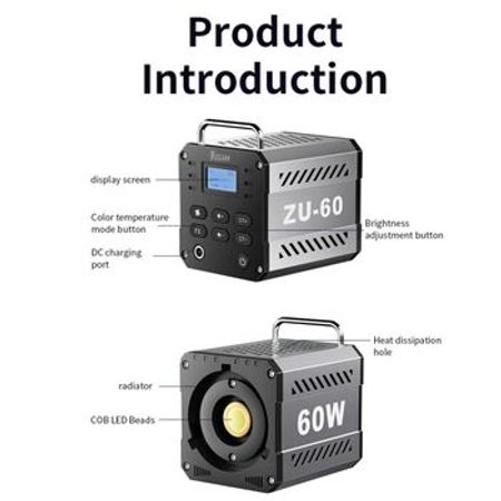 ZU60 Professional video çəkiliş işığı