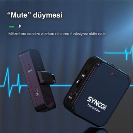 “Synco G1 TL” telefon üçün simsiz yaxa mikrofonu