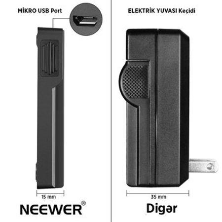 “Neewer” NP-F batareyaları üçün USB şarj cihazı