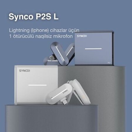 "Synco P2S L" iPhone üçün simsiz yaxa mikrofonu (2 nəfərlik)