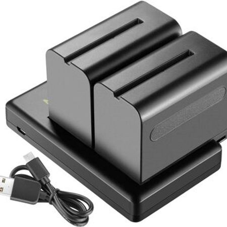 Neewer NP-F970 ikili batareya və adapter dəsti