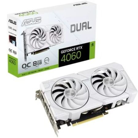 VGA ASUS RTX 4060 EVO White OC 8GB GDDR6 (DUAL-RTX4060-O8G-EVO-WHITE)